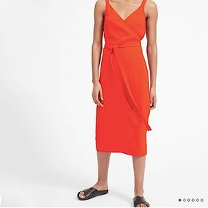 Everlane - GoWeave Tank Wrap Dress - 6, Poppy Red - Like New